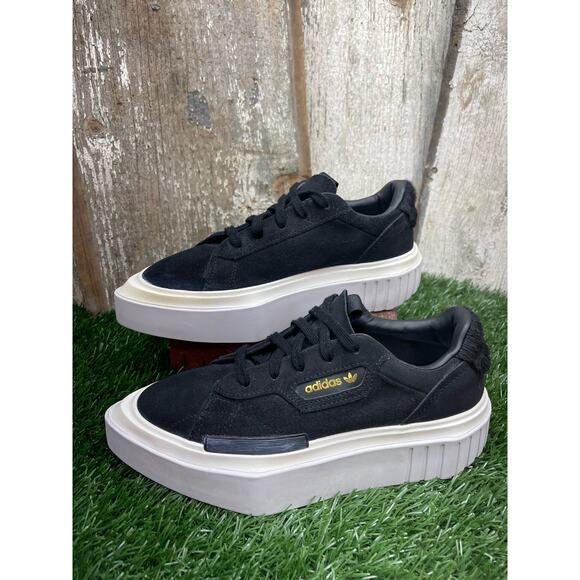 Adidas Hypersleek Black Suede Pointed Toe Platform Women's 5.5 Sneakers - Picture 1 of 6